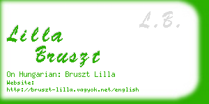 lilla bruszt business card